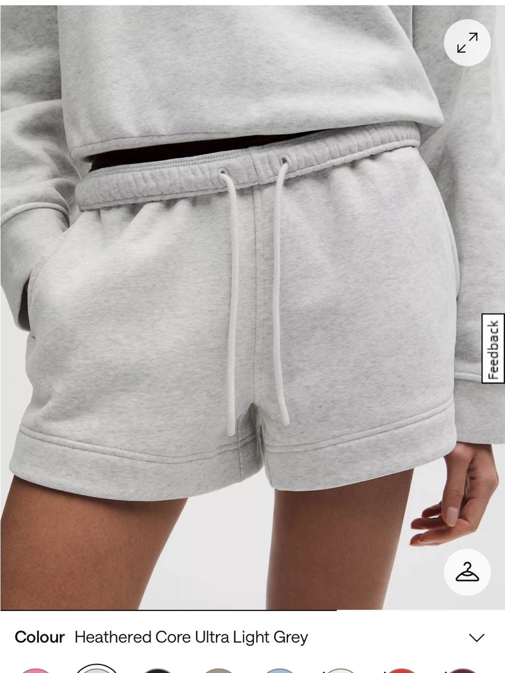 Lululemon Women's Steady State SuperLoft Short gray NWT size Small